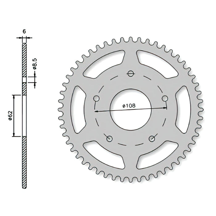SP-87870 Corona IGM Rieju SMX "06 62mm 5 fori 50 denti, COD: SP-87870