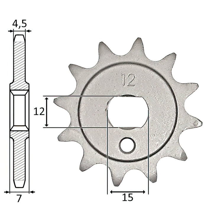 SP-93127 Pignone IGM Kreidler 3V / 4V (415) 12 denti, COD: SP-93127