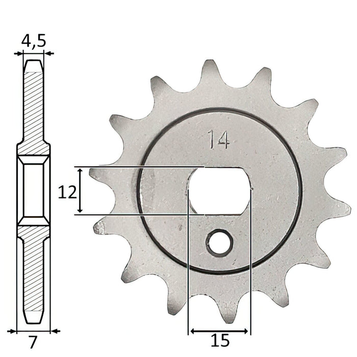 SP-93129 Pignone IGM Kreidler 3V / 4V (415) 14 denti, COD: SP-93129