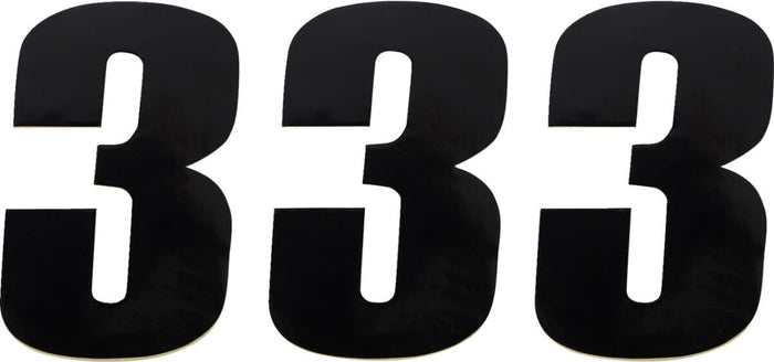 MR43100643 Adesivo Numero di Gara nero 12 cm # 3, COD: MR43100643