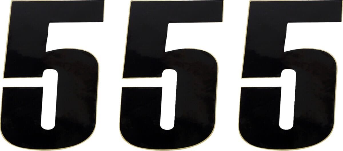 MR43100645 Adesivo Numero di Gara nero 12 cm # 5, COD: MR43100645