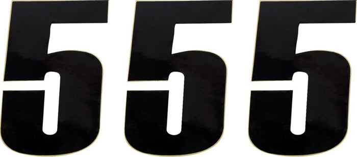 MR43100645 Adesivo Numero di Gara nero 12 cm # 5, COD: MR43100645