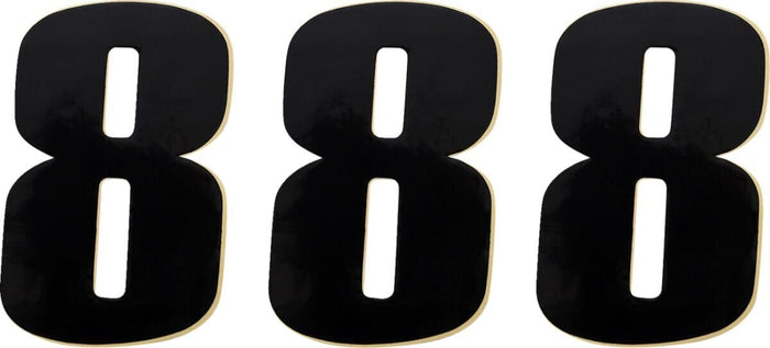 MR43100648 Adesivo Numero di Gara nero 12 cm # 8