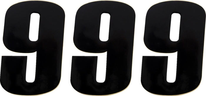 MR43100649 Adesivo Numero di Gara nero 12 cm # 9, COD: MR43100649