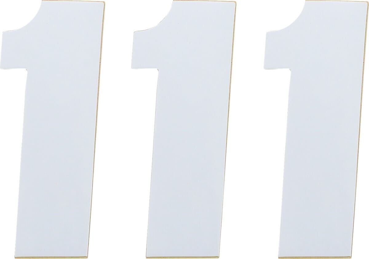 MR43100651 Adesivo Numero di Gara bianco 12 cm # 1, COD: MR43100651