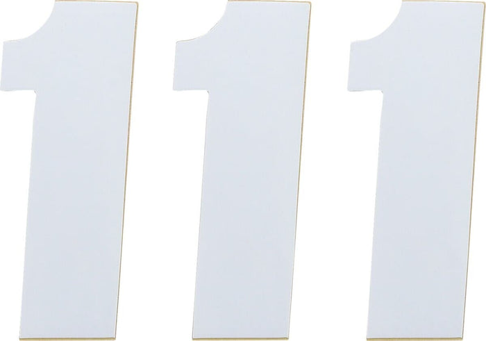 MR43100651 Adesivo Numero di Gara bianco 12 cm # 1, COD: MR43100651