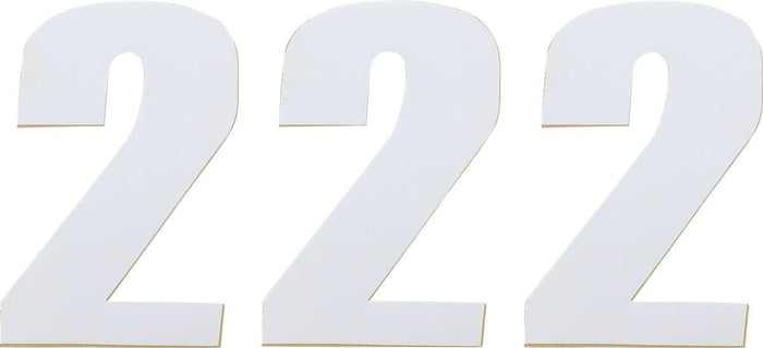 MR43100652 Adesivo Numero di Gara bianco 12 cm # 2, COD: MR43100652