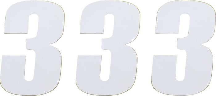 MR43100653 Adesivo Numero di Gara bianco 12 cm # 3, COD: MR43100653