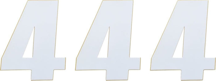 MR43100654 Adesivo Numero di Gara bianco 12 cm # 4, COD: MR43100654