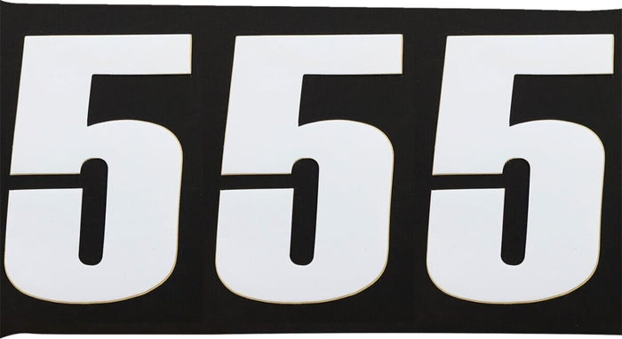 MR43100655 Adesivo Numero di Gara bianco 12 cm # 5, COD: MR43100655