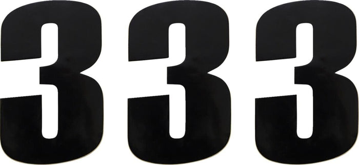 MR43100663 Adesivo Numero di Gara nero 15 cm # 3, COD: MR43100663