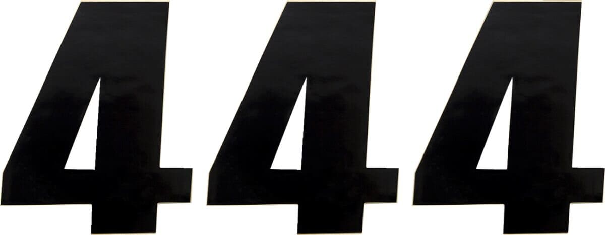 MR43100664 Adesivo Numero di Gara nero 15 cm # 4, COD: MR43100664