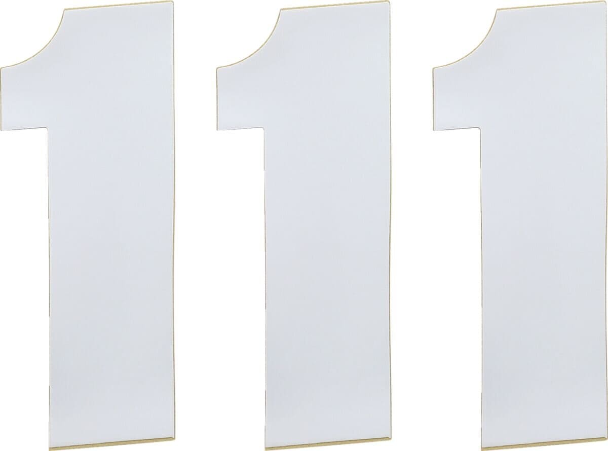 MR43100671 Adesivo Numero di Gara bianco 15 cm # 1, COD: MR43100671