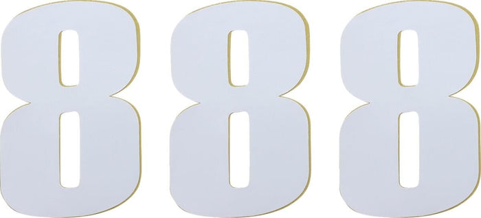 MR43100678 Adesivo Numero di Gara bianco 15 cm # 8, COD: MR43100678