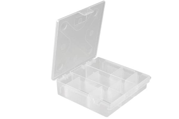 MF99.20100 Scatola Minuteria trasparente con 9 compartimenti, 137x137x30mm, COD: MF99.20100