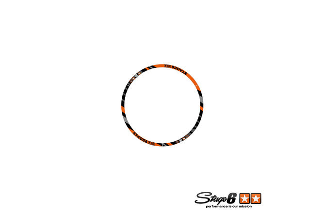 S6-0510.2/OR Set rim sticker Scooter 10" Stage6 Orange