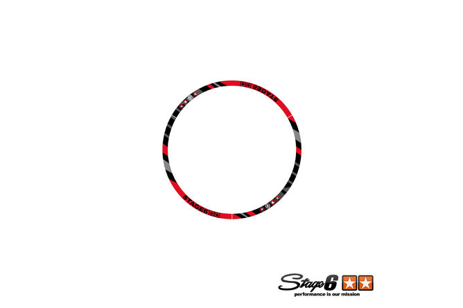S6-0512.2/RE Set adesivo cerchione Scooter 12" Stage6 Rosso, COD: S6-0512.2/RE