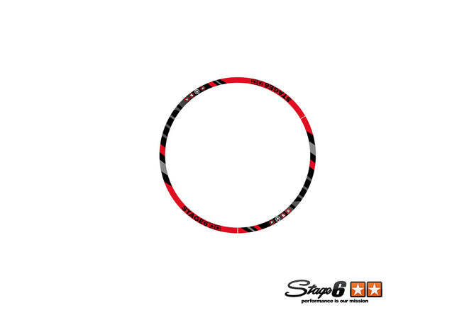 S6-0513.2/RE Set adesivo cerchione Scooter 13" Stage6 Rosso, COD: S6-0513.2/RE