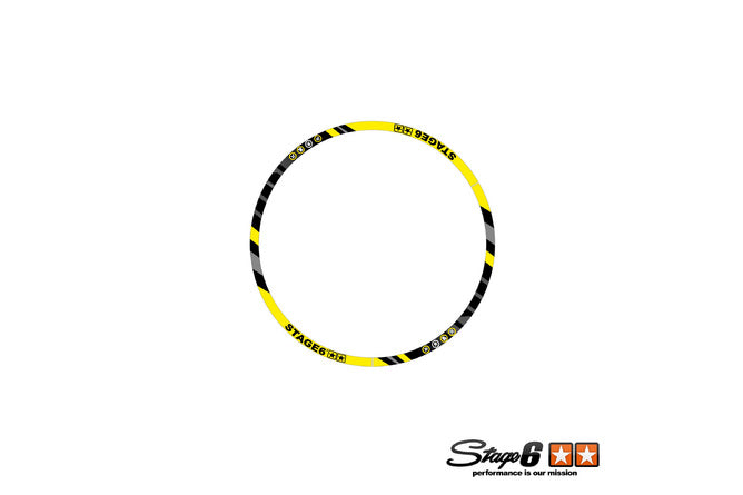 S6-0513.2/YE Set rim sticker Scooter 13" Stage6 Yellow