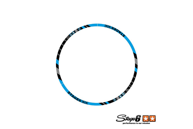 S6-0517.2/BL Set rim sticker Moto 17" Stage6 Blue