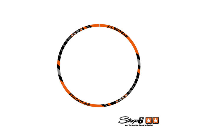 S6-0517.2/OR Set adesivo cerchione Moto 17"Stage6 Arancione