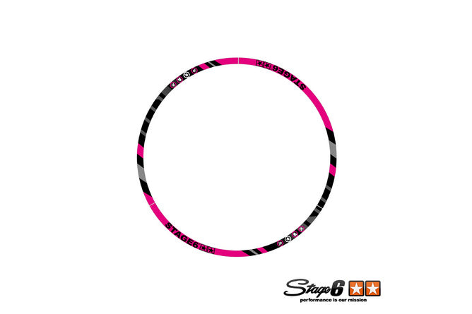 S6-0517.2/PK Set Rim Sticker Moto 17" Stage6 Pink