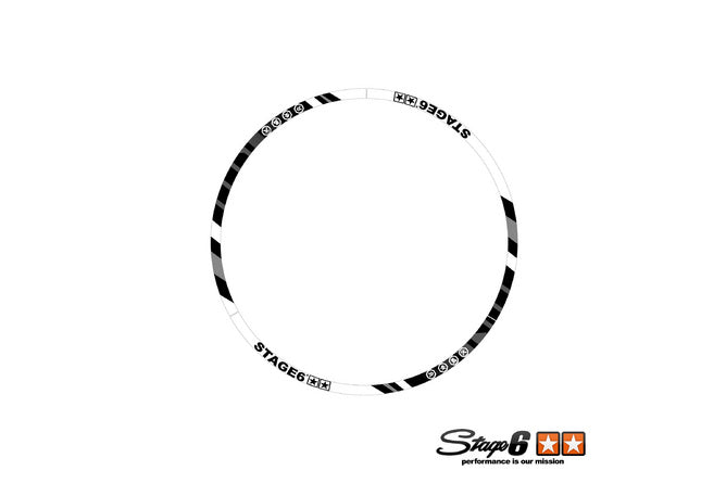 S6-0517.2/WH Set adesivo cerchione Moto 17" Stage6 Blanc