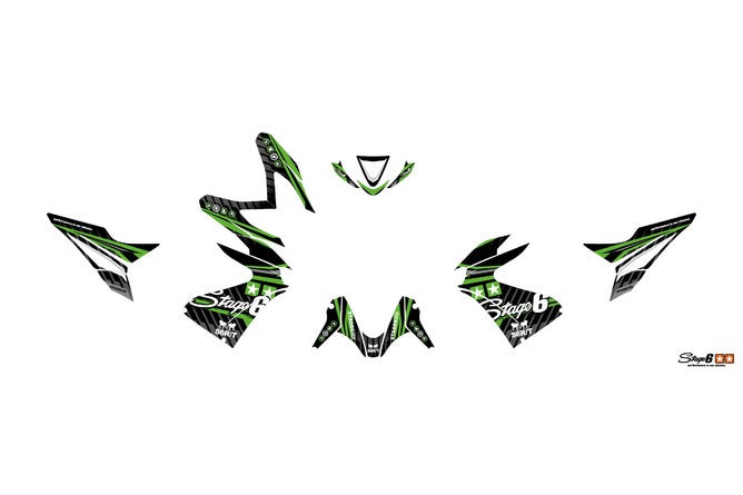 S6-056602.2/GR Kit deco Yamaha Aerox dopo 2013 Stage6 Verde
