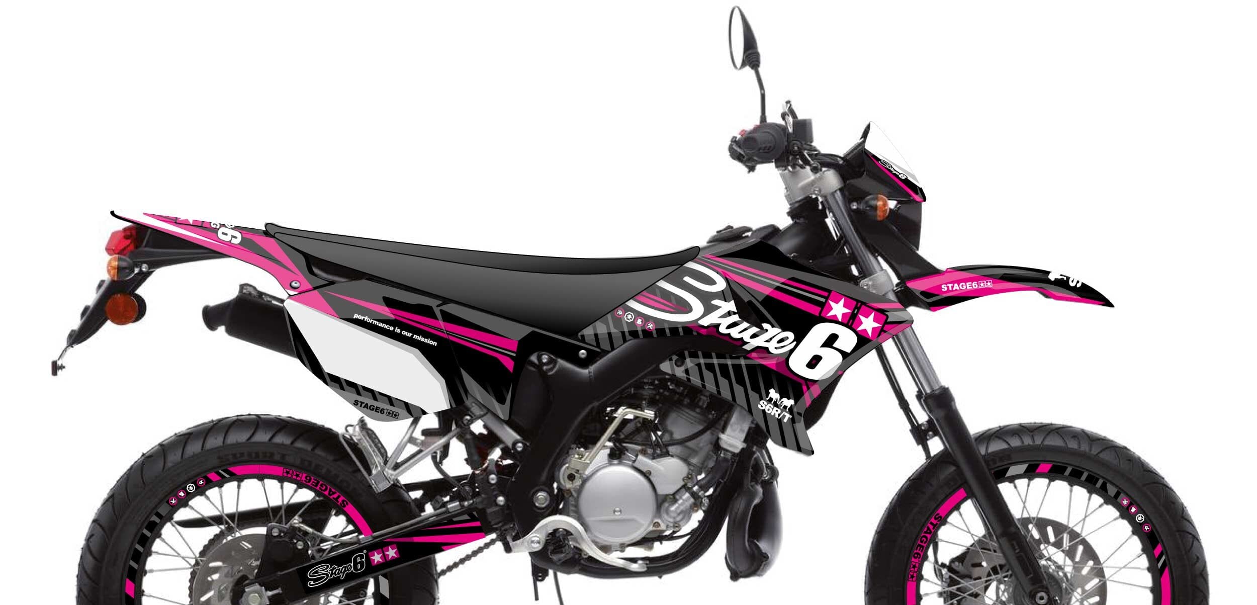 S6-058801.2/PK Kit deco Yamaha DT 50 Stage6 Rosa, COD: S6-058801.2/PK