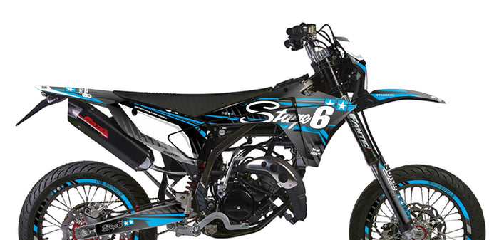 S6-058807.2/BL Kit deco Fantic XM 50 dopo 2023 Stage6 Blu, COD: S6-058807.2/BL