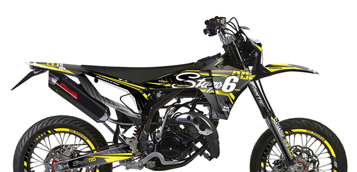 S6-058807.2/YE Kit deco Fantic XM 50 dopo 2023 Stage6 Giallo, COD: S6-058807.2/YE