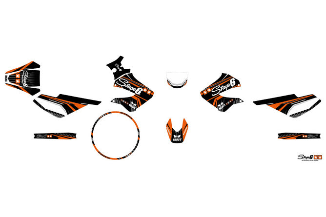 S6-059301.2/OR Kit deco Derbi X-Treme 2006 - 2010 Stage6 Arancione, COD: S6-059301.2/OR