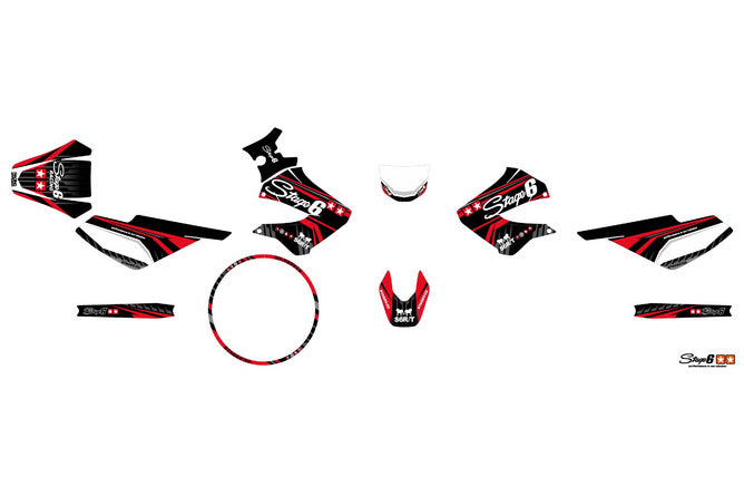 S6-059301.2/RE Kit deco Derbi X-Treme 2006 - 2010 Stage6 Rosso, COD: S6-059301.2/RE