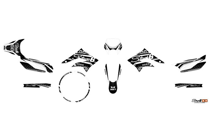 S6-059302.2/WH Kit deco Derbi X-Treme 2011 - 2017 Stage6 Blanc