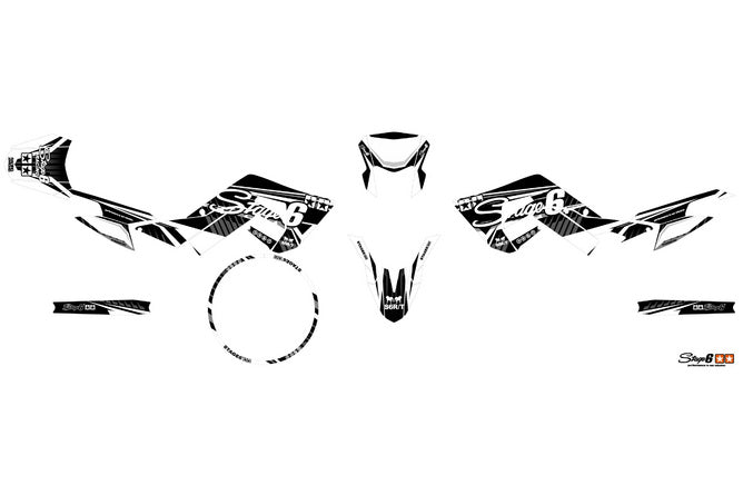 S6-059303.2/WH Kit deco Derbi X-Treme 2018 - 2020 Stage6 Blanc
