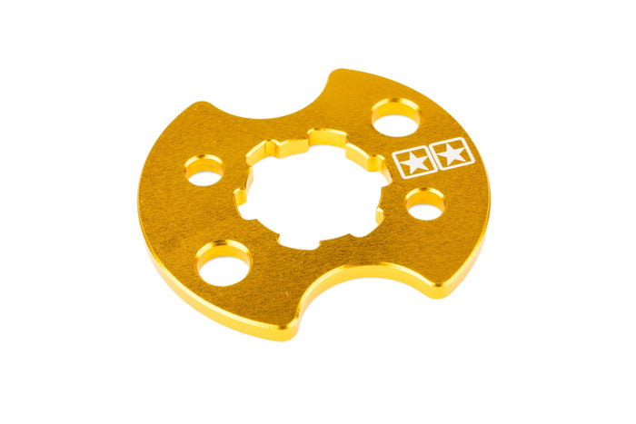 S6-2029301/YE Piastra fissaggio pignone Derbi Stage6 giallo, COD: S6-2029301/YE