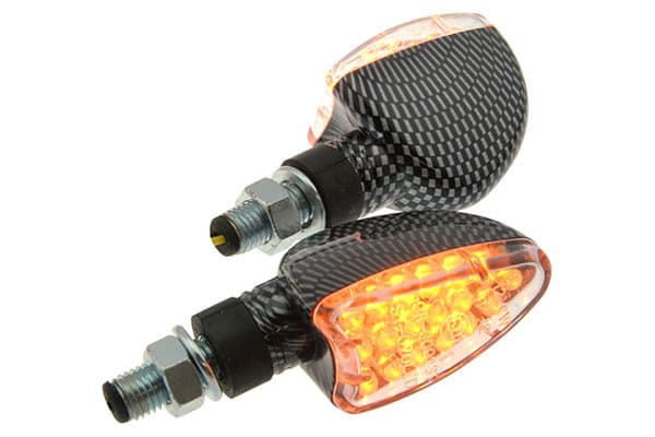 STR-675.20/CA Frecce LED Demon, look carbonio omologato CE