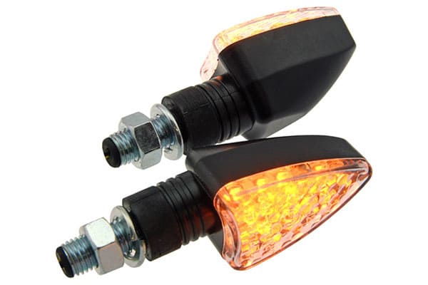 STR-675.33/BK Frecce LED Fighter, trasparente, nero omologato CE