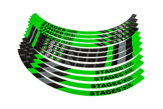 S6-0513.2/GR Set adesivo cerchione Scooter 13" Stage6 Verde, COD: S6-0513.2/GR