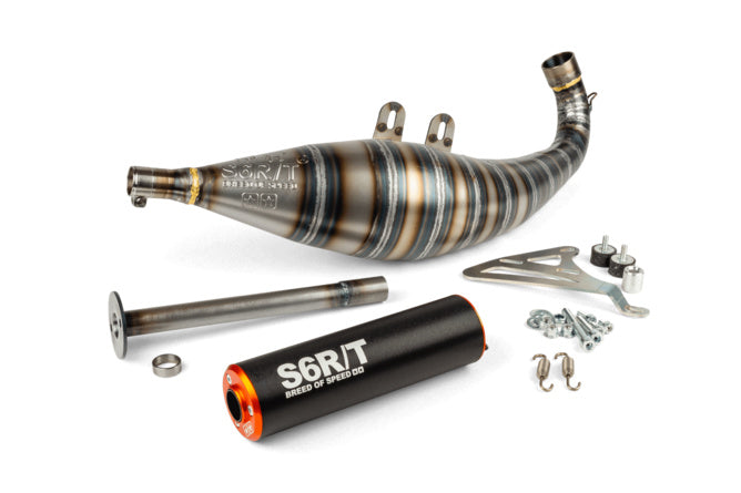 S6-9616621/BO Scarico Stage6 R/T FL 100 Drag Race Nero / Arancione, COD: S6-9616621/BO