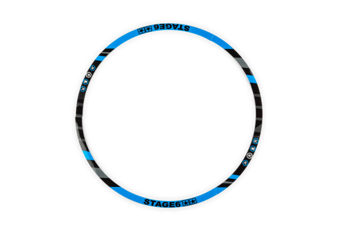 S6-0510.2/BL Set rim sticker Scooter 10" Stage6 Blue