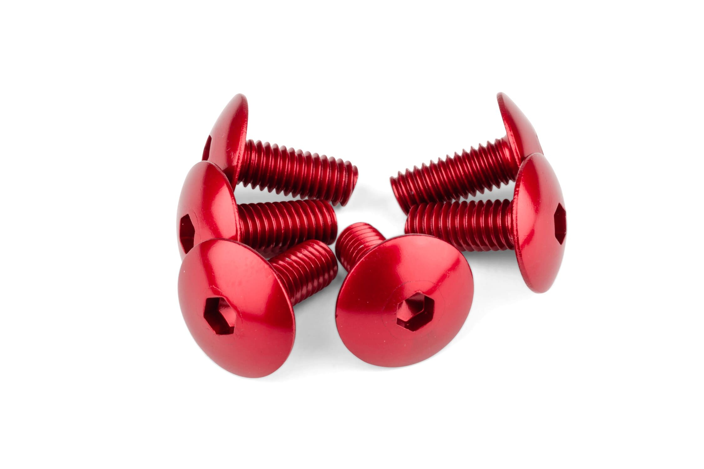 STR-555.32/RE Kit Viti Carena alluminio M6x15 rosso (x6), COD: STR-555.32/RE