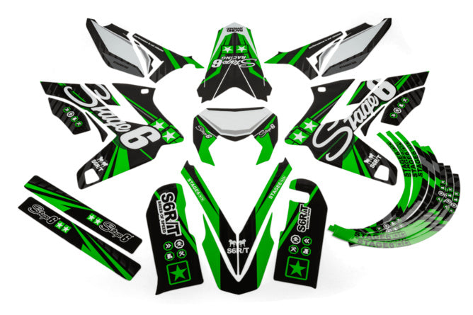 S6-058806.2/GR Kit deco Sherco SM-R 50 dopo 2018 Stage6 Verde, COD: S6-058806.2/GR