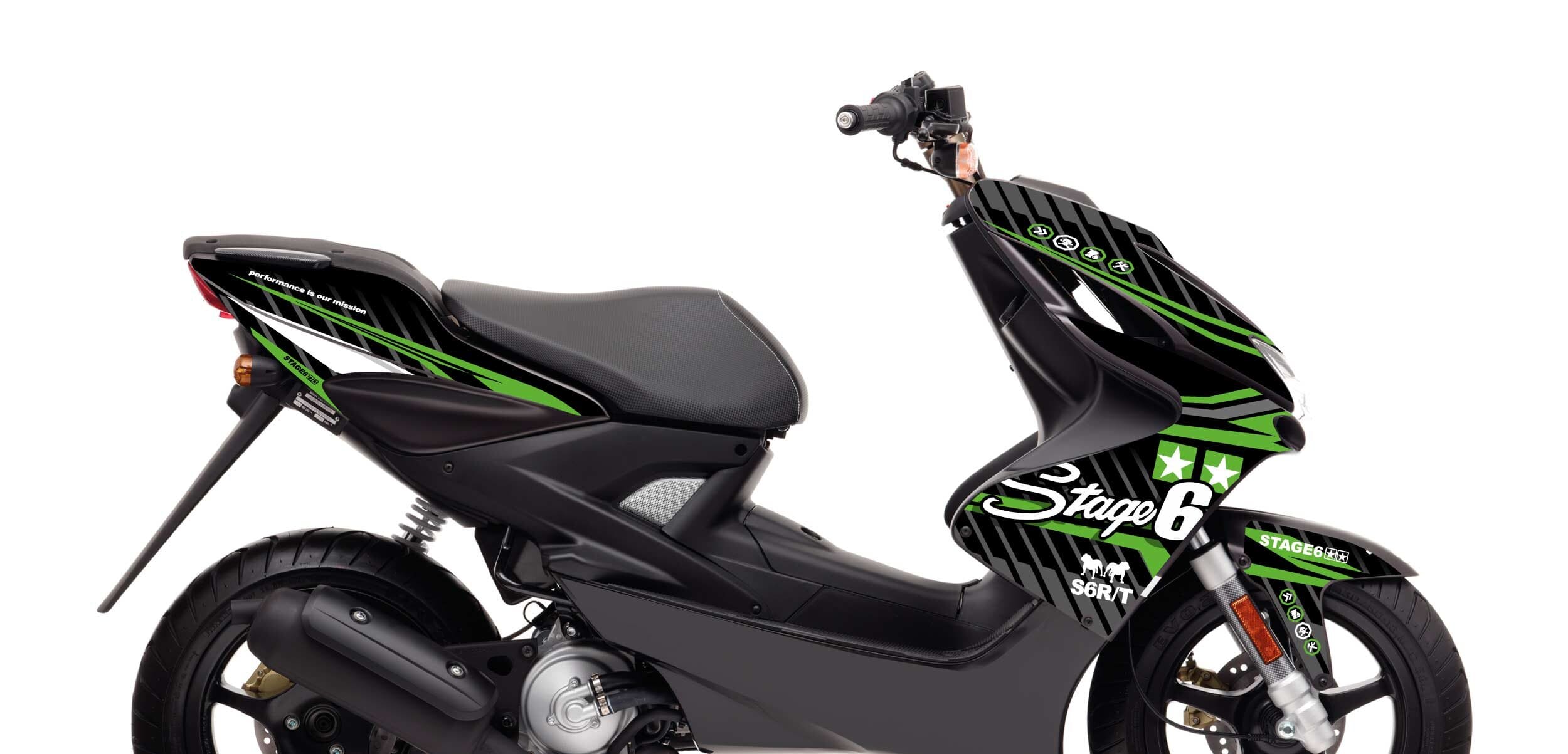 S6-056601.2/GR Kit deco Yamaha Aerox fino 2013 Stage6 Verde, COD: S6-056601.2/GR