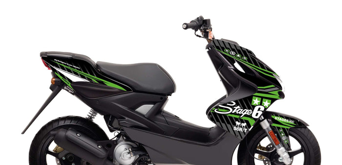 S6-056601.2/GR Kit deco Yamaha Aerox fino 2013 Stage6 Verde, COD: S6-056601.2/GR