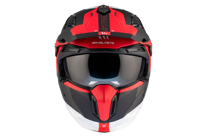 MT-203035 Casco trial MT Helmets Streetfighter SV S Totem grigio / rosso M
