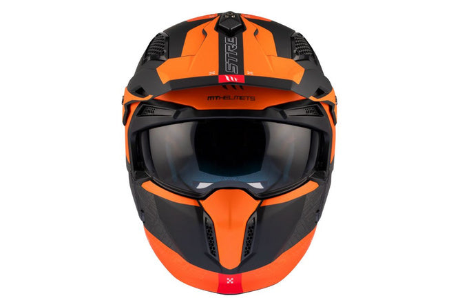 MT-203041 Casco trial MT Helmets Streetfighter SV S Totem grigio / arancione M