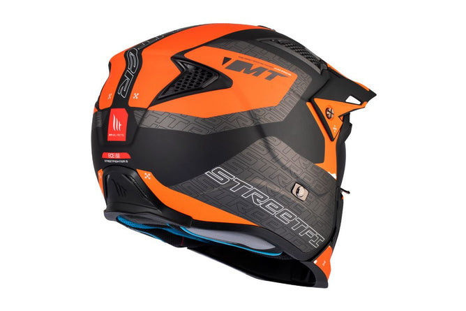 MT-203043 Casco trial MT Helmets Streetfighter SV S Totem grigio / arancione XL - Billaricambi SRLS