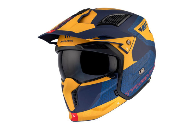 MT-203049 Casco trial MT Helmets Streetfighter SV S Totem blu / giallo XL - Billaricambi SRLS