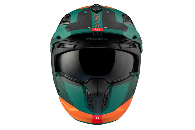 MT-203054 Casco trial MT Helmets Streetfighter SV S Totem verde / arancione L